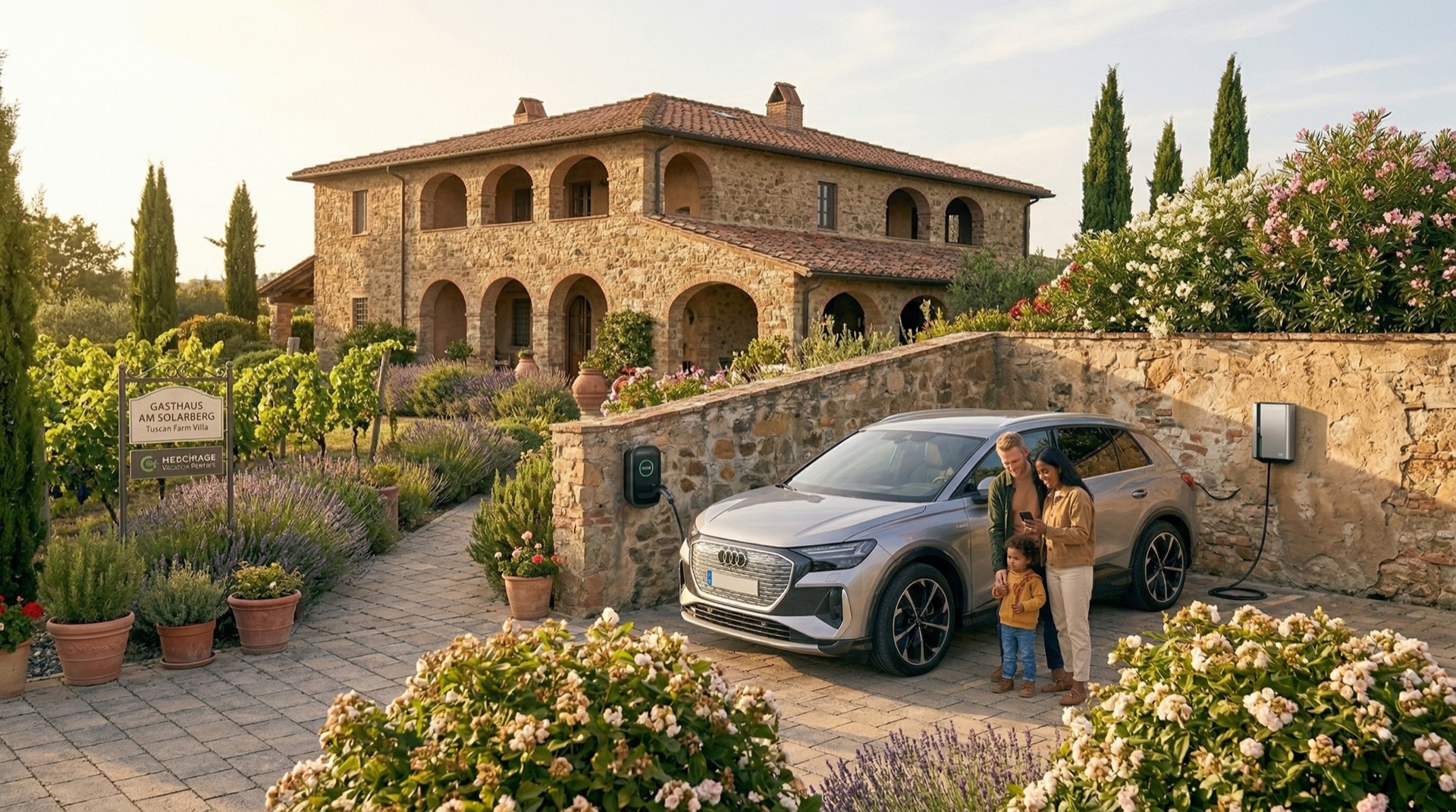 Laden von Elektroautos in Ferienwohnungen