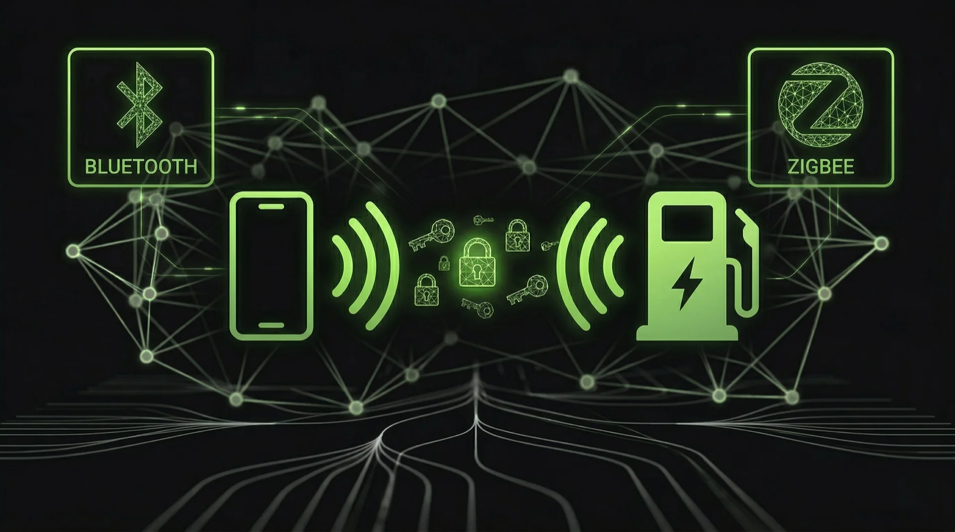EV chargers installed in an underground parking garage